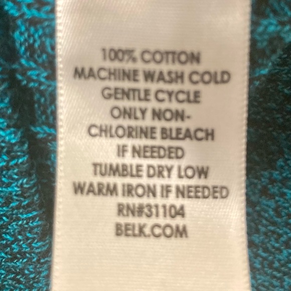 KIM ROGERS TEAL V NECK SWEATER - Picture 5 of 6